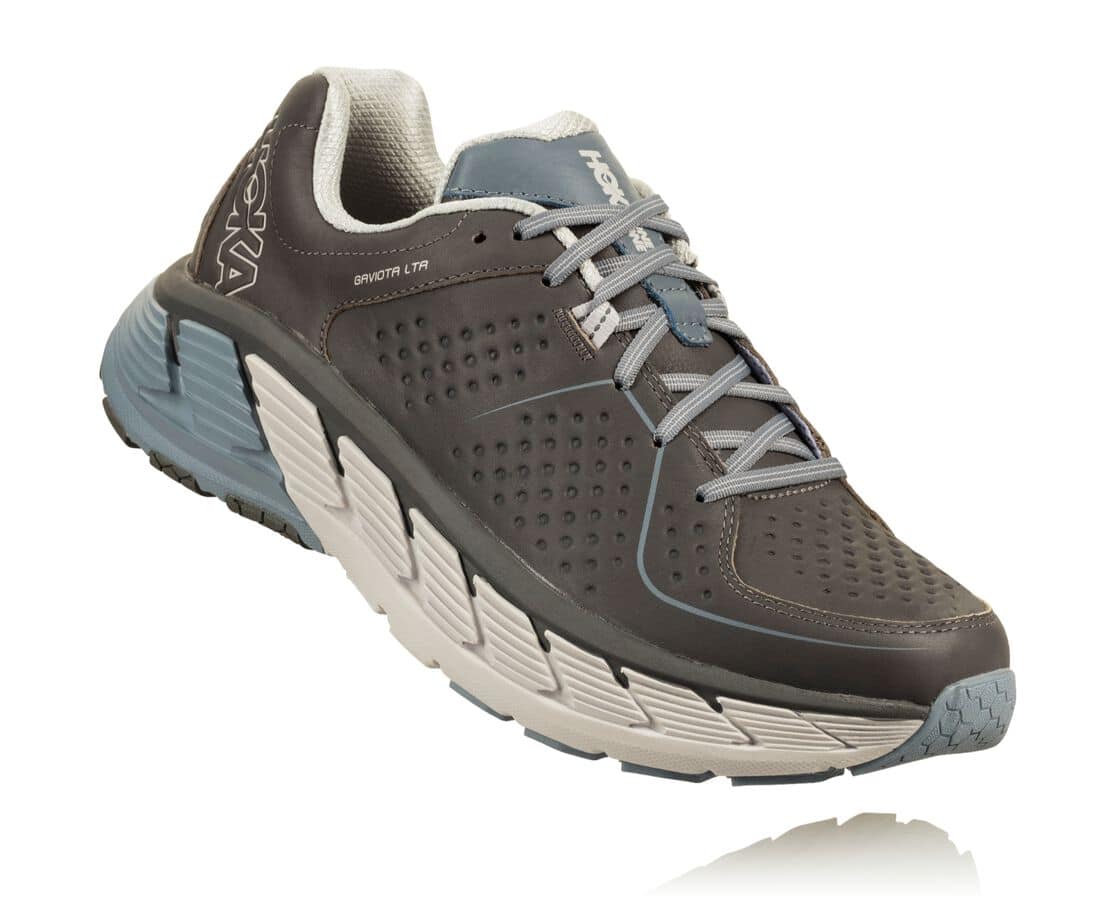 Hoka One One Gaviota Leather South Africa - Womens Stability Running Shoes - Grey,TUXQE-0723